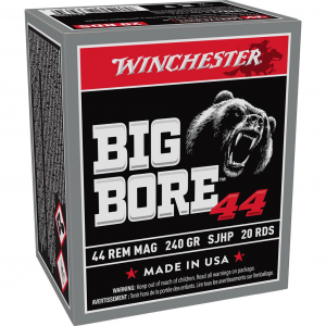 BIG Bore Semi-jacketed Hollow Point 240 Gr 44 Magnum Handgun Ammo - 20 Round Box