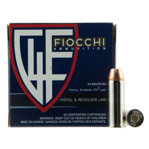 Fiocchi Hyperformance Hornady XTP Hollow Point 200 gr 44 Magnum Handgun Ammo - 25 Round Box - $34.95 at The Real Grit