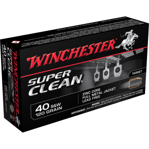 Winchester Super Clean Full Metal Jacket 120 gr 40 S&W Handgun Ammo - 50 Round Box - $30.95 at The Real Grit