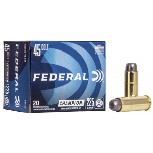 CHAMPION Training Semi-wadcutter Hollow Point 225 Gr 45 Colt Handgun Ammo - 20 Round Box