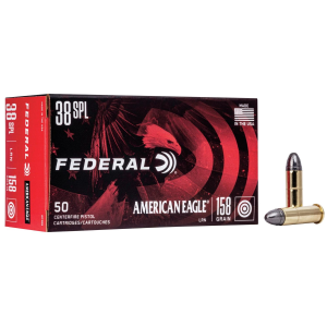 American Eagle Lead Round Nose 158 gr 38 Special Handgun Ammo - 50 Round Box