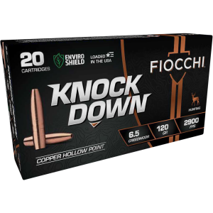 Fiocchi Knock Down Hollow Point 120 gr 6.5mm Creedmoor Rifle Ammo - 20 Round Box - $40.61 at The Real Grit