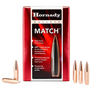 Match Boat Tail Hollow Point 155 gr 30 Caliber Rifle Bullets - 100 Round Box