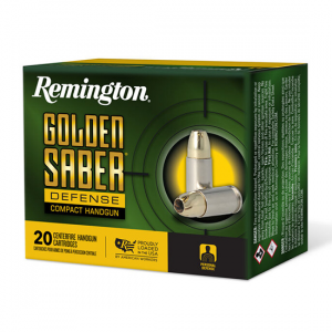 GOLDEN Saber Defense Brass Jacket Hollow Point 185 Gr 1140 Fps 45 Acp+p Handgun Ammo - 20 Round Box