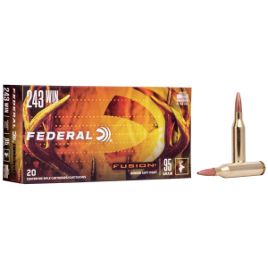 Federal Fusion Soft Point 95 gr 243 Winchester Rifle Ammo - 20 Round Box - $30.95 at The Real Grit