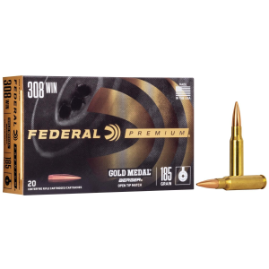 Premium Gold Medal Berger Jugernaught OTM 308 Winchester Rifle Ammo - 20 Round Box