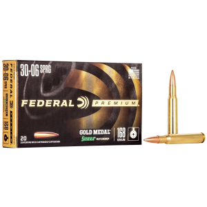 Premium Gold Medal Sierra Match King HP 168 gr 06 Springfield Rifle Ammo - 20 Round Box