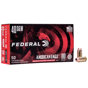 AMERICAN Eagle Irt Full Metal Jacket 180 Gr 40 S&w Handgun Ammo - 50 Round Box