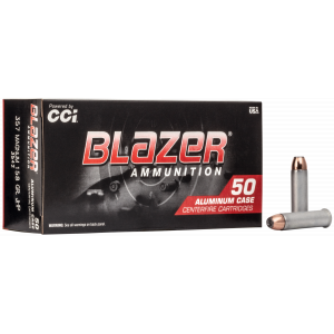BLAZER Jacketed Hollow Point 158 Gr 357 Magnum Handgun Ammo - 50 Round Box