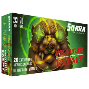Prairie Enemy BlitzKing 70 gr 243 Winchester Rifle Ammo - 20 Round Box