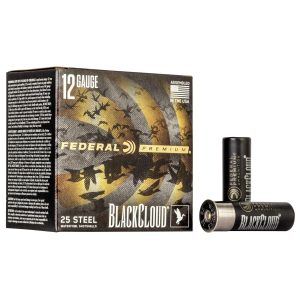 Black Cloud FS Steel #4 1-1/4 oz 12 Gauge Shotgun Ammo - 25 Round Box