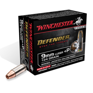 Winchester Defender Bonded Jacket Hollow Point 147 gr 9mm+P Handgun Ammo - 20 Round Box - $29.95 at The Real Grit