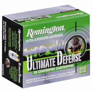 ULTIMATE Defense Hollow Point 124 Gr 9mm Handgun Ammo - 20 Round Box