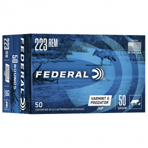 AMERICAN Eagle Varmint & Predator Hollow Point 50 Gr 223 Remington Rifle Ammo - 50 Round Box