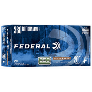 POWER-SHOK Jacketed Soft Point 200 Gr 360 Buckhammer Rifle Ammo - 20 Round Box