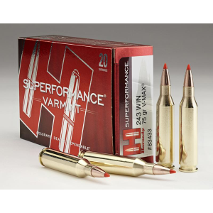 Superformance Varmint V-MAX 75 gr 243 Winchester Rifle Ammo - 20 Round Box
