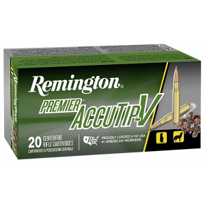 PREMIER Accutip-v Boat Tail 40 Gr 204 Ruger Rifle Ammo - 20 Round Box