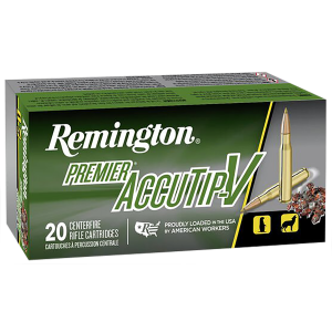 Premier AccuTip-V Boat Tail 50 gr 222 Remington Rifle Ammo - 20 Round Box