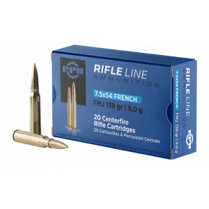 METRIC Full Metal Jacket 139 Gr 7.5x54mm French Rifle Ammo - 20 Round Box
