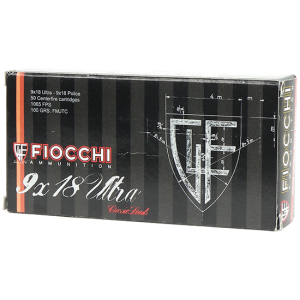 HERITAGE Full Metal Jacket Truncated Cone 100 Gr 9x18mm Ultra Handgun Ammo - 50 Round Box