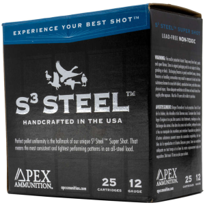 WATERFOWL S3 Steel Bb 3" 12 Gauge Shotgun Ammo - 25 Round Box