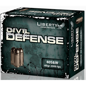 CIVIL Defense Hollow Point 40 S&w Handgun Ammo - 20 Round Box