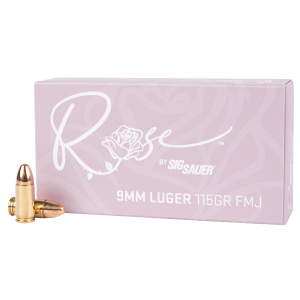 ROSE Full Metal Jacket 115 Gr 9mm Handgun Ammo - 50 Round Box