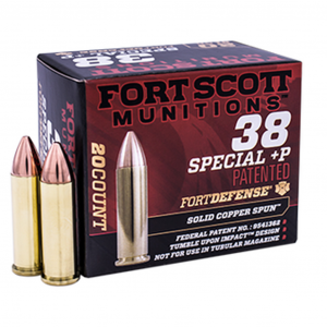 TUI Solid Copper Spun 81 Gr 38 Special+p Handgun Ammo - 20 Round Box