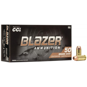 BLAZER Brass Full Metal Jacket 10mm Handgun Ammo - 50 Round Box