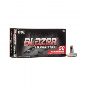 BLAZER Clean-fire Total Metal Jacket 9mm Handgun Ammo - 50 Round Box