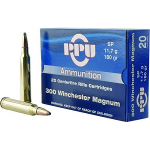 STANDARD Soft Point 180 Gr 300 Winchester Magnum Rifle Ammo - 20 Round Box