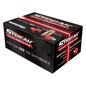 Streak Visual Red Total Metal Case 100 gr 380 ACP Handgun Ammo - 50 Round Box