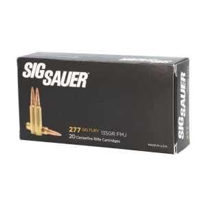 ELITE Ball Full Metal Jacket 135 Gr 277 Sig Fury Rifle Ammo - 20 Round Box