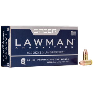 LAWMAN Clean-fire Total Metal Jacket 147 Gr 9mm Handgun Ammo - 50 Round Box
