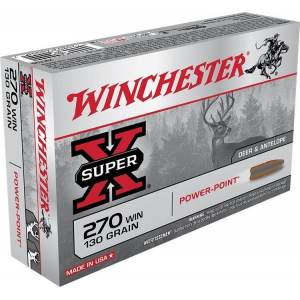 SUPER-X Power-point 130 Gr 270 Winchester Rifle Ammo - 20 Round Box