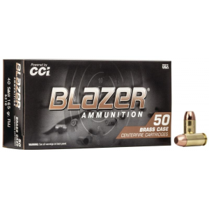 BLAZER Brass Full Metal Jacket 165 Gr 40 S&w Handgun Ammo - 50 Round Box