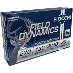 FIELD Dynamics Soft Point 270 Winchester Rifle Ammo - 20 Round Box