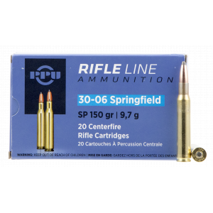 STANDARD Soft Point 150 Gr 30-06 Springfield Rifle Ammo - 20 Round Box