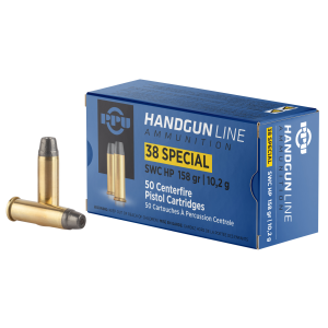 Semi Wadcutter Hollow Point 158 gr 38 Special Handgun Ammo - 50 Round Box