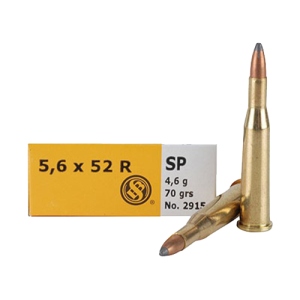 Centerfire Soft Point 70 gr 5.6mmx52R Rifle Ammo - 20 Round Box