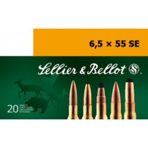 CENTERFIRE Full Metal Jacket Boat-tail 140 Gr 6.5mmx55mm Swede Rifle Ammo - 20 Round Box