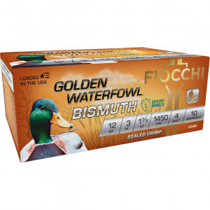 GOLDEN Waterfowl Bismuth Lead Free #2 3" 1-3/8 Oz 12 Gauge Shotgun Ammo - 10 Round Box