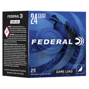 GAME Load Upland #8 Lead Shot 24 Gauge Shotgun Ammo - 25 Round Box