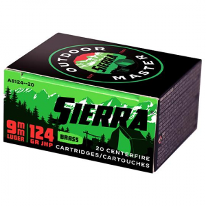 OUTDOOR Master Hollow Point 124 Gr 9mm Handgun Ammo - 20 Round Box