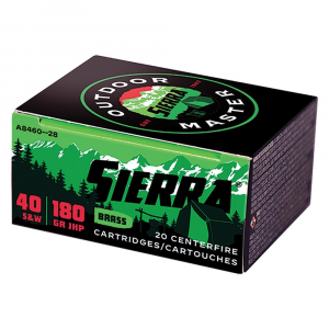 OUTDOOR Master Hollow Point 180 Gr 40 S&w Handgun Ammo - 20 Round Box