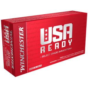 USA Ready Full Metal Jacket Flat Nose 165 Gr 40 S&w Handgun Ammo - 50 Round Box