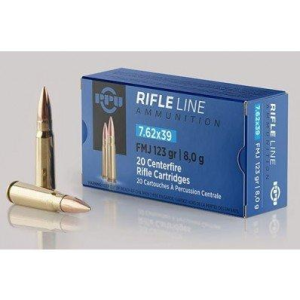 Metric Full Metal Jacket 123 gr 2350 fps 7.62 x 39mm Rifle Ammo - 20 Round Box