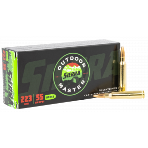 OUTDOOR Master Hollow Point Boat-tail 55 Gr 223 Remington Rifle Ammo - 20 Round Box