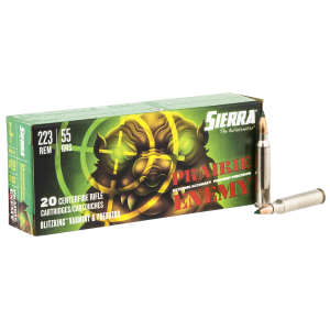Prairie Enemy Sierra BlitzKing 55 gr 223 Remington Rifle Ammo - 20 Round Box