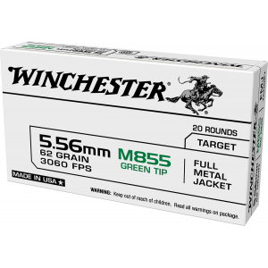 USA M855 Green Tip Full Metal Jacket 62 Gr 5.56 Nato Rifle Ammo